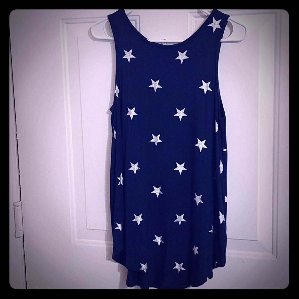 Old Navy- Silver Star & Navy Blue Tank Top/ Tunic